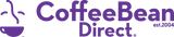 Coffee Bean Direct rebrand purple logo with face