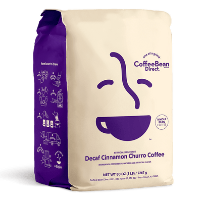 Coffee Bean Direct Decaf Cinnamon Churro flavored coffee 5-lb bag