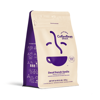 Coffee Bean Direct Decaf French Vanilla flavored coffee 1-lb bag