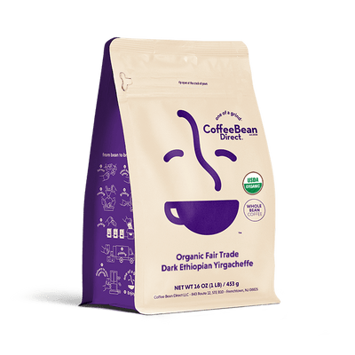 Coffee Bean Direct Organic Fair Trade Dark Ethiopian Yirgacheffe 1-lb bag