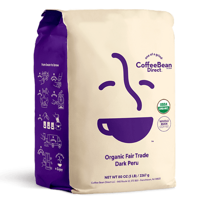 Coffee Bean Direct Organic Fair Trade Dark Peru 5-lb bag