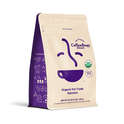 Coffee Bean Direct Organic Fair Trade Espresso 1-lb bag