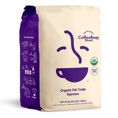 Coffee Bean Direct Organic Fair Trade Espresso 5-lb bag