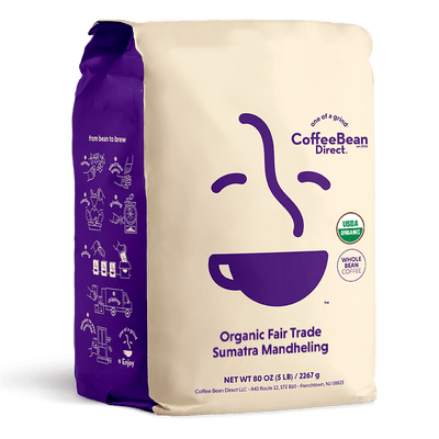 Coffee Bean Direct Organic Fair Trade Sumatra Mandheling 5-lb bag