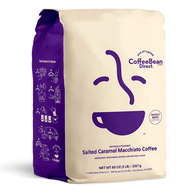 Coffee Bean Direct Salted Caramel Macchiato flavored coffee 5-lb bag