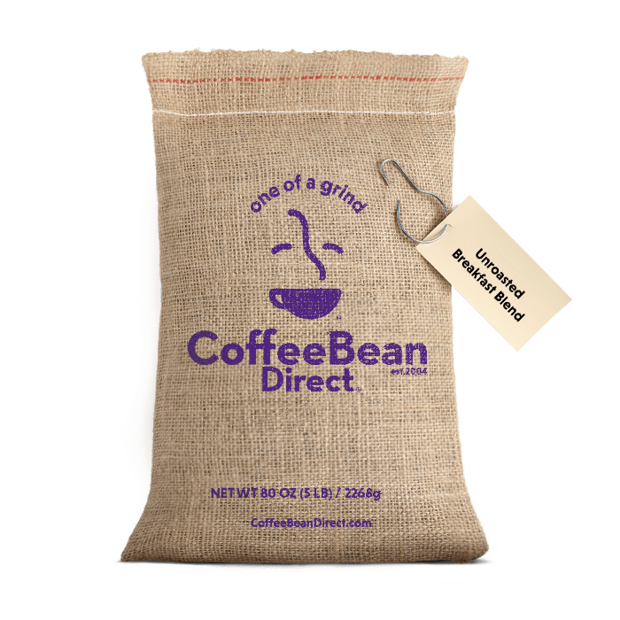 Coffee Bean Direct Unroasted Breakfast Blend 5-lb burlap bag