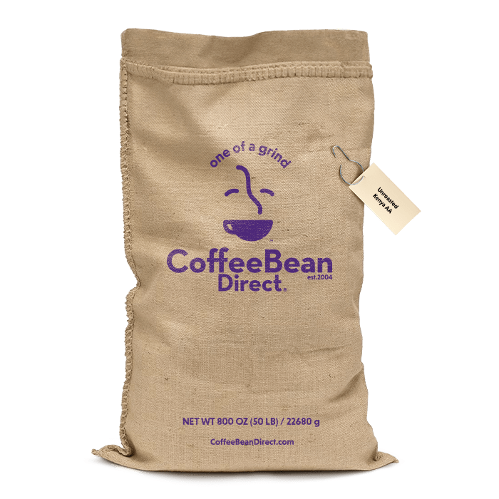 Coffee Bean Direct Unroasted Kenya AA 50-lb burlap bag