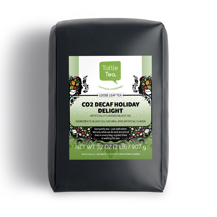Tattle Tea/Coffee Bean Direct CO2 Decaf Holiday Delight Black Tea 2lb bag