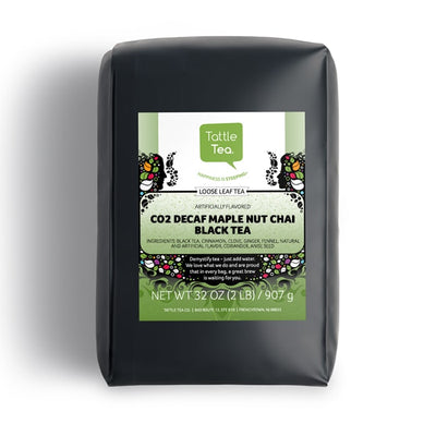 Tattle Tea/Coffee Bean Direct CO2 Decaf Maple Nut Chai Black Tea 2lb bag