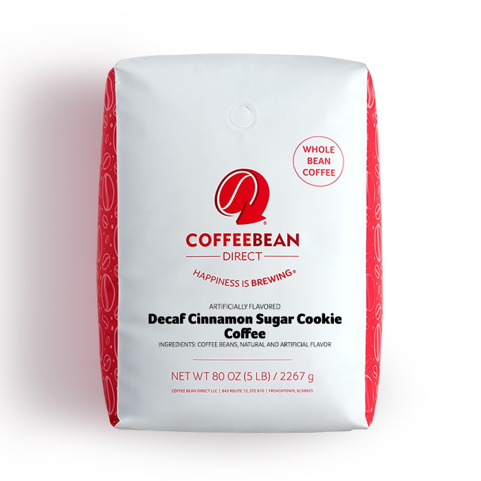 Coffee Bean Direct Decaf Cinnamon Sugar Cookie flavored coffee 5lb bag