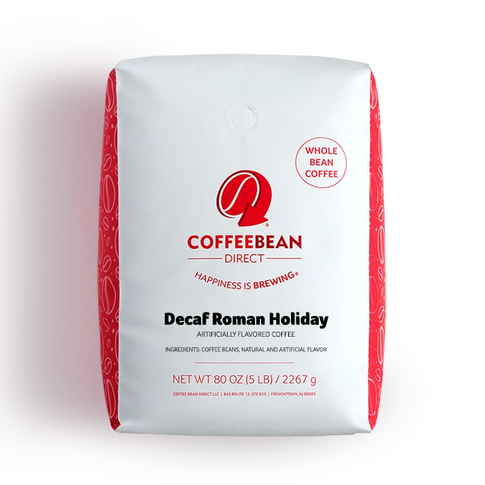 Coffee Bean Direct Decaf Roman Holiday flavored coffee 5lb bag