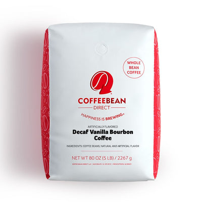 Coffee Bean Direct Decaf Vanilla Bourbon flavored coffee 5-lb bag