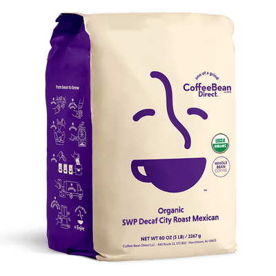 Coffee Bean Direct Organic SWP Decaf City Roast Mexican 5-lb bag