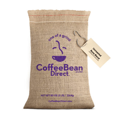 Coffee Bean Direct Unroasted Kona Blend 5-lb burlap bag