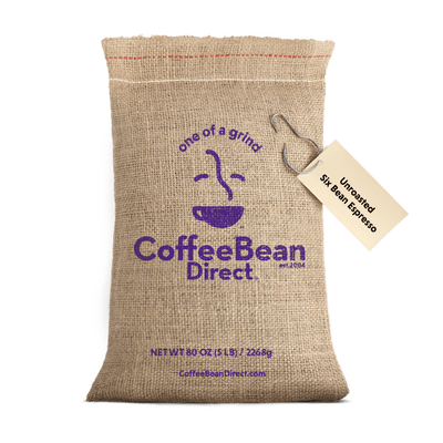 Coffee Bean Direct Unroasted Six Bean Espresso 5-lb burlap bag