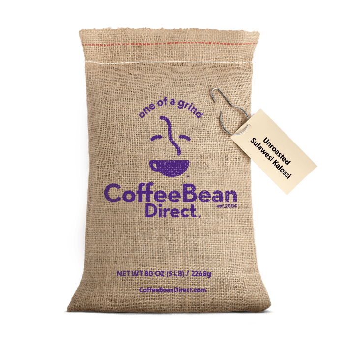Coffee Bean Direct Unroasted Sulawesi Kalossi 5-lb burlap bag