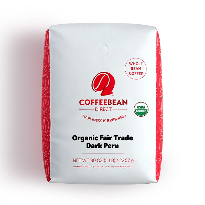 Coffee Bean Direct Organic Fair Trade Dark Peru 5-lb bag