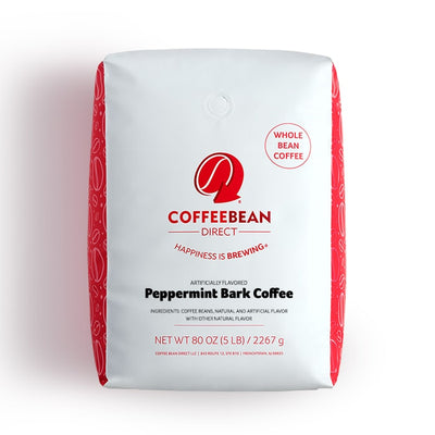 Coffee Bean Direct Peppermint Bark flavored coffee 5lb bag